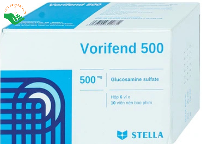 Thuốc Vorifend 500 Stella giảm triệu chứng của thoái hoá khớp gối (6 vỉ x 10 viên)