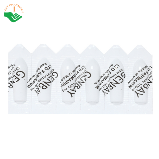 Viên đặt âm đạo Genbay Farmaprim điều trị nhiễm khuẩn, viêm, nấm (2 vỉ x 6 viên)