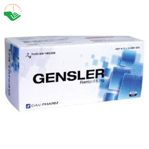 Viên nén Gensler 5mg điều trị tăng huyết áp, suy tim (10 vỉ x 10 viên)