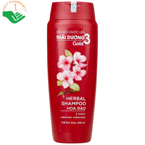 Dầu gội dược liệu Thái Dương 3 Hoa Đào làm mềm mượt và bồng bềnh tóc