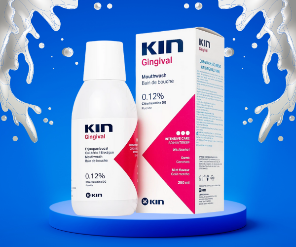 Dung dịch súc miệng Kin Gingival hỗ trợ chăm sóc nướu, ngăn ngừa các mảng bám trên răng (Chai 250ml)
