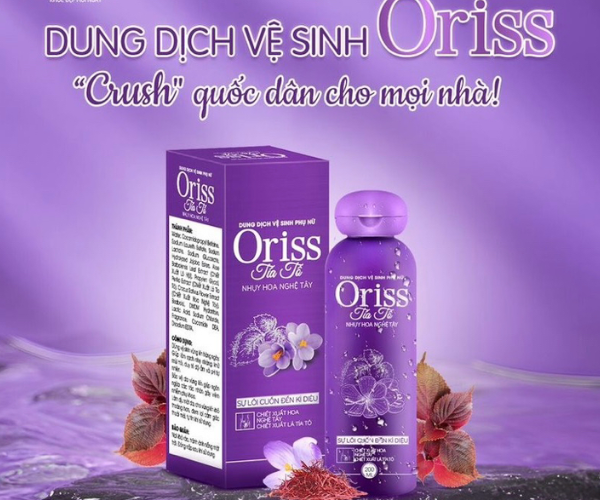 Dung dịch vệ sinh phụ nữ Oriss Tía Tô làm sạch dịu nhẹ (Chai 200ml)