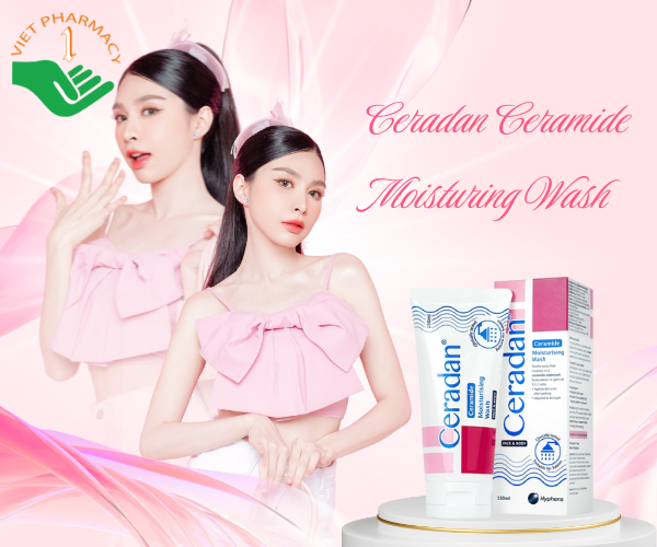 Sữa rửa mặt và toàn thân Ceradan Ceramide Moisturing Wash dưỡng ẩm, làm dịu, bảo vệ da (Chai x 150ml)