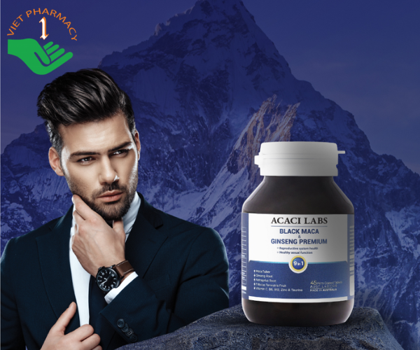 Thực phẩm bảo vệ sức khỏe Acaci Labs Black Maca & Ginseng Premium