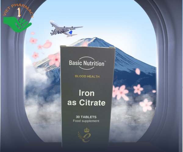 Thực phẩm bảo vệ sức khỏe Iron as Citrate (Hộp 30 viên)