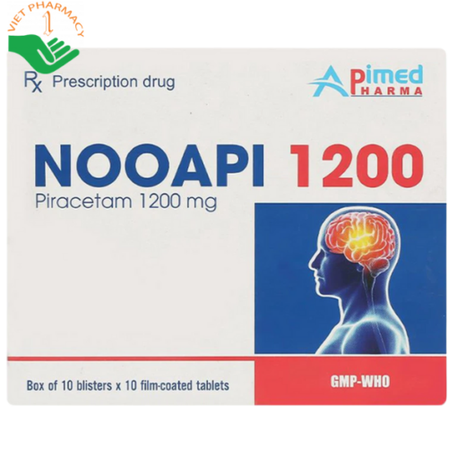 Thuốc Nooapi 1200 Apimed điều trị triệu chứng của hội chứng tâm thần - thực thể