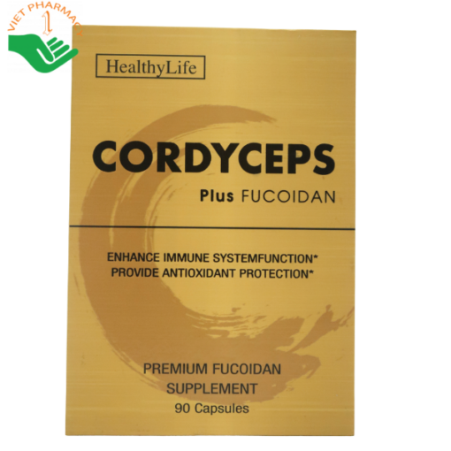 Viên uống Healthy Life Cordyceps Plus Fucoidan hỗ trợ tăng sức đề kháng