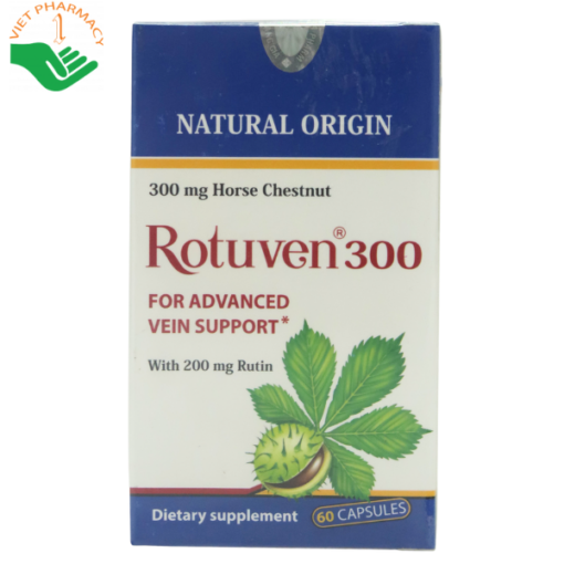 Viên uống Rotuven 300 Natural Origin hỗ trợ điều trị bệnh suy giãn tĩnh mạch chân