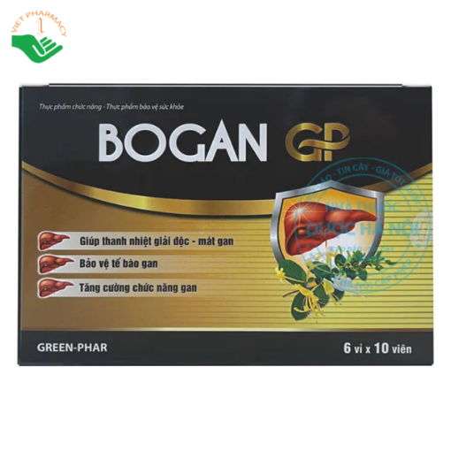 Bổ gan Bogan GP hỗ trợ và tăng cường sức khỏe gan (6 vỉ x 10 viên)