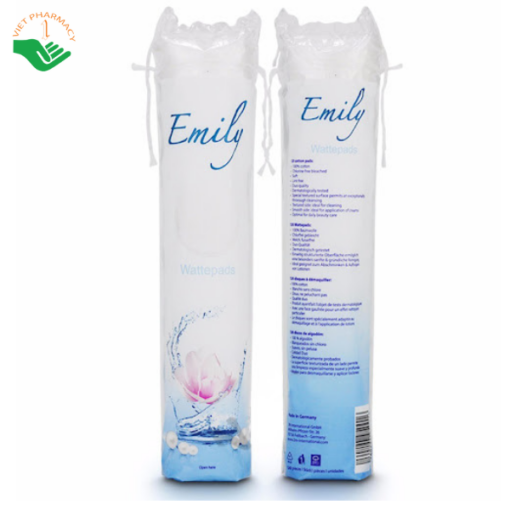Bông tẩy trang Emily giúp loại bỏ bụi bẩn, tạp chất và lớp trang điểm (120 miếng)
