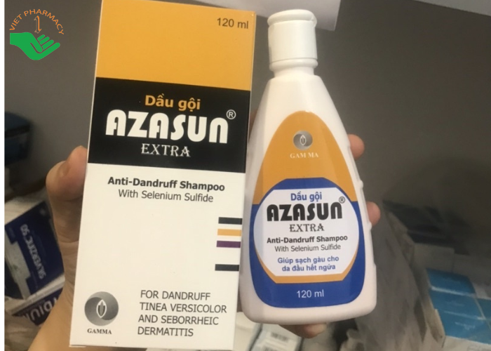 Dầu gội Azasun Extra Gamma hỗ trợ giảm rụng tóc, dưỡng tóc khỏe mạnh, làm sạch da đầu (120ml)