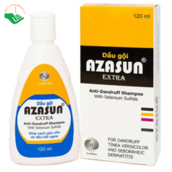 Dầu gội Azasun Extra Gamma hỗ trợ giảm rụng tóc, dưỡng tóc khỏe mạnh, làm sạch da đầu (120ml)