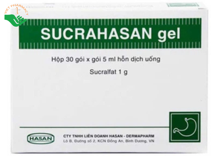 Hỗn dịch uống Sucrahasan Gel Hasan điều trị loét dạ dày, tá tràng (30 gói x 5ml)