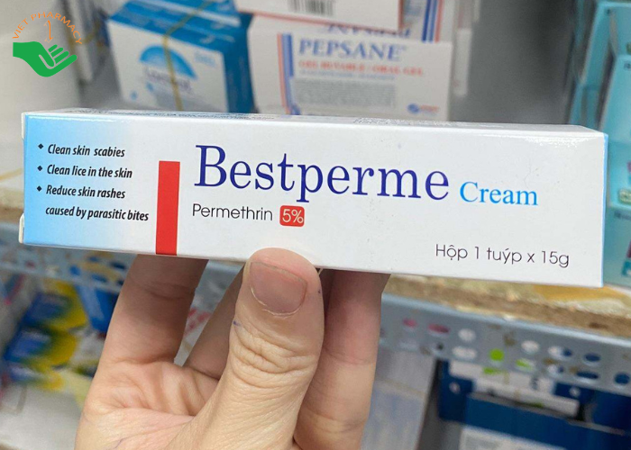 Kem bôi ghẻ Bestperme Cream 15g giúp điều trị và ngăn ngừa ghẻ (15g)