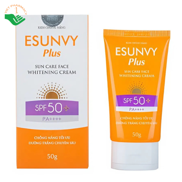 Kem chống nắng Esunvy Plus Sun Care Face SPF50+/PA++++ giúp chống nắng tối ưu, chống oxy hoá và lão hoá da (50g)