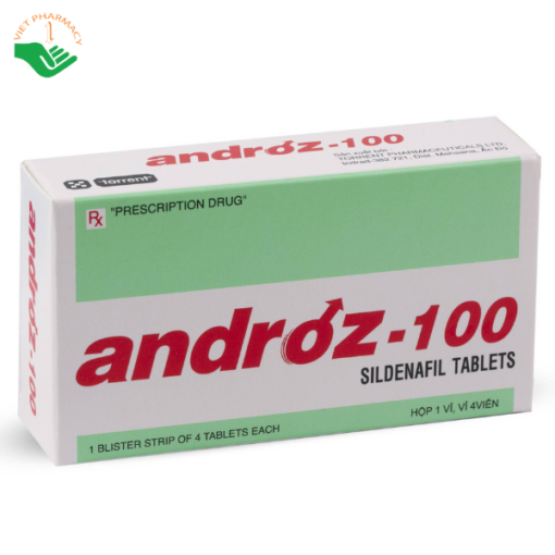 Thuốc Androz 100 điều trị rối loạn cương dương (1 vỉ x 1 viên)