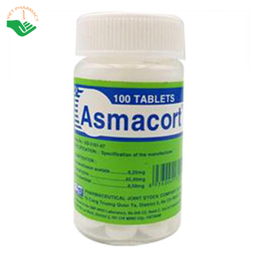 Thuốc Asmacort 65Mg Dược 3-2 điều trị hen suyễn (Hộp 100 viên)