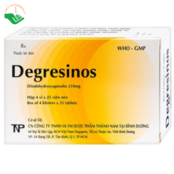 Thuốc Degresinos Thành Nam điều trị nhiễm amip đường ruột (4 vỉ x 25 viên)