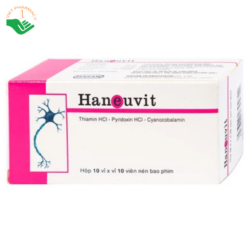 Thuốc Haneuvit Hasan điều trị rối loạn do thiếu vitamin B1, B6, B12 (10 vỉ x 10 viên)