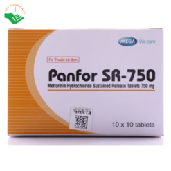 Thuốc Panfor SR-750 MEGA kiểm soát đường huyết tiểu đường típ 2 (100 viên)