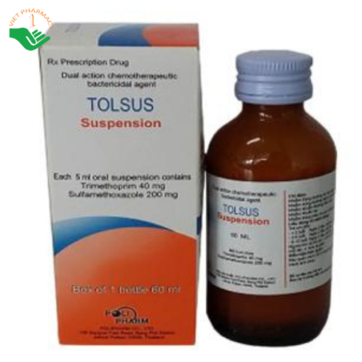 Thuốc Tolsus Polipharma 200/40mg điều trị nhiễm trùng đường hô hấp (60ml)