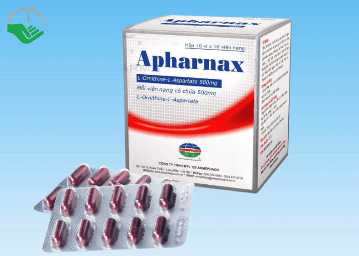 Viên nang APHARNAX 500MG điều trị viêm gan, xơ gan (10 vỉ x 10 viên)