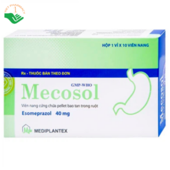 Thuốc Mecosol 40mg Mediplantex điều trị bệnh trào ngược - dạ dày, thực quản (1 vỉ x 10 viên)