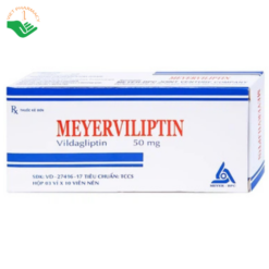 Viên nén Meyerviliptin 50mg Meyer-BPC hỗ trợ chế độ ăn kiêng, kiếm soát đường huyết (3 vỉ x 10 viên)