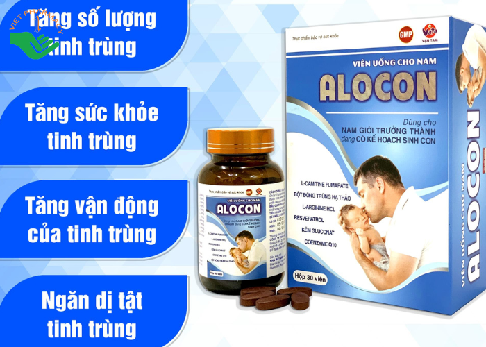 Viên uống Alocon hỗ trợ tăng cường sinh lực nam (30 viên)