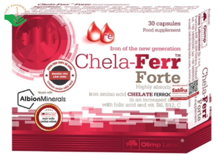 Viên uống Chela - Ferr Forte giúp bổ sung và dễ hấp thụ sắt (30 viên)