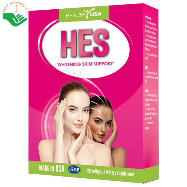 Viên uống HES Healthy USA chống oxy hoá, hạn chế lão hoá, giúp da sáng mịn 20 viên
