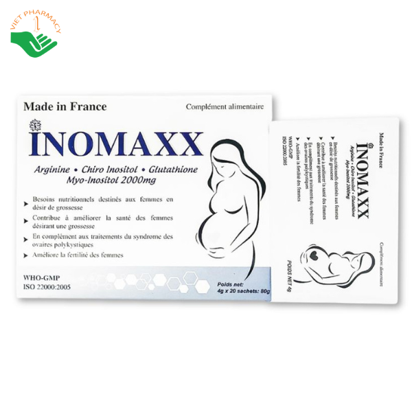Viên uống Inomaxx Strapharm S.A.S bổ trứng, tăng khả năng thụ thai (4g x 20 gói)