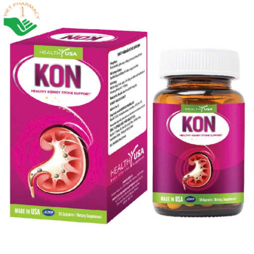 Viên uống KON Healthy USA hỗ trợ lợi tiểu, giảm nguy cơ sỏi đường tiết niệu
