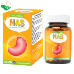 Viên uống NAS Healthy USA hỗ trợ giảm triệu chứng viêm loét dạ dày, tá tràng