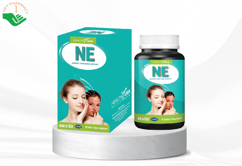 Viên uống NE Healthy USA hỗ trợ chống oxy hoá, giảm tiết bã nhờn (30 viên)