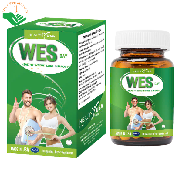 Viên uống WES DAY HealthyUSA hỗ trợ giảm béo, giảm tích tụ mỡ (30 viên)