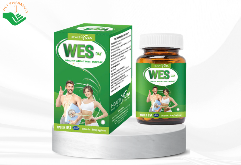 Viên uống WES DAY HealthyUSA hỗ trợ giảm béo, giảm tích tụ mỡ (30 viên)