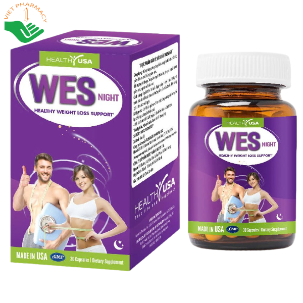 Viên uống WES NIGHT Healthy USA hỗ trợ giảm béo, giảm tích tụ mỡ (30 viên)