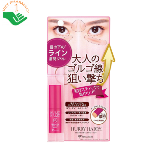 Thỏi serum collagen Hurry Harry Premium Golgo Shot giảm nhăn vùng mắt, mũi, miệng