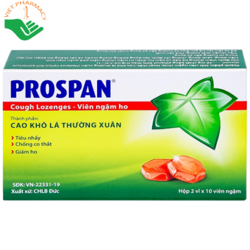 Viên ngậm ho Prospan, điều trị viêm đường hô hấp cấp có kèm theo ho