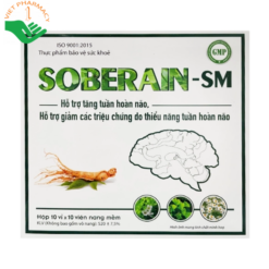Viên uống Soberain-SM tăng tuần hoàn máu não, giảm đau dầu, chóng mặt