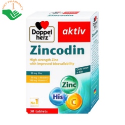 Viên uống Zincodin Doppelherz Aktiv bổ sung kẽm và L-histidine