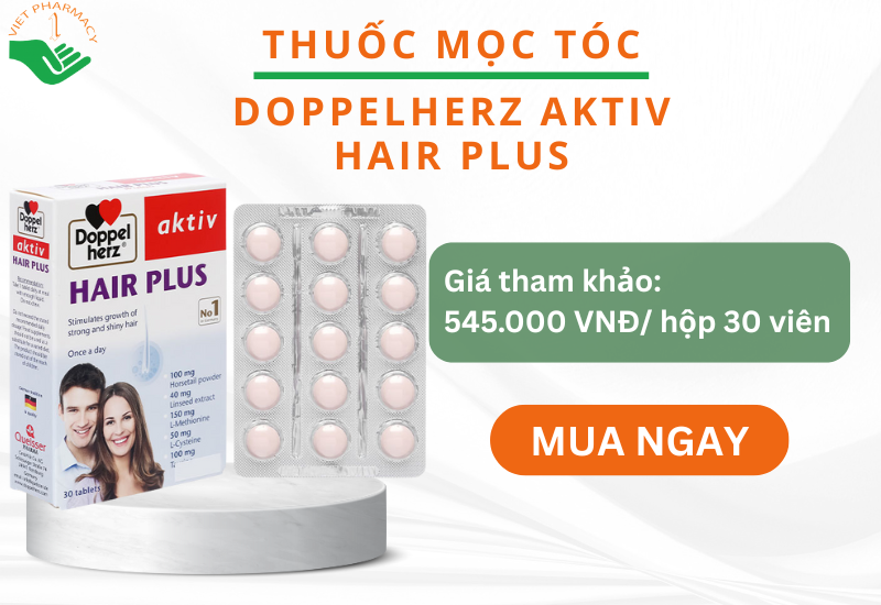 Thuốc mọc tóc của Đức Doppelherz Aktiv Hair Plus