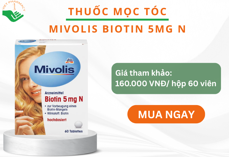 Thuốc mọc tóc Mivolis Biotin 5mg N