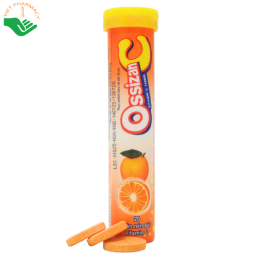 Viên sủi Ossizan Vitamin C 150mg bổ sung Vitamin C, tăng đề kháng cơ thể (hộp 20 viên nén sủi)