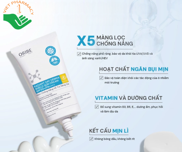 Kem chống nắng Oribe SPF 50+ PA++++ phổ rộng mỏng nhẹ không bết dính an toàn cho da (Chai 50g)