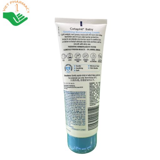 TP - Kem Cetaphil Baby Soothing Moisturising Cream giúp dưỡng ẩm và làm dịu da bé