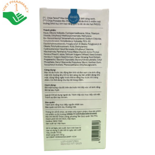 TP - Kem chống nắng Oribe SPF 50+ PA++++ phổ rộng mỏng nhẹ không bết dính an toàn cho da