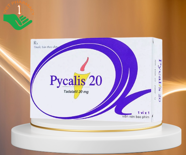Thuốc Pycalis 20 Pymepharco điều trị hỗ trợ rối loạn cương dương (1 vỉ x 1 viên)