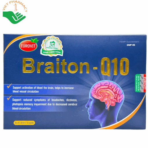 Viên uống Braiton-Q10 Medistar giúp hoạt huyết, tăng tuần hoàn não
